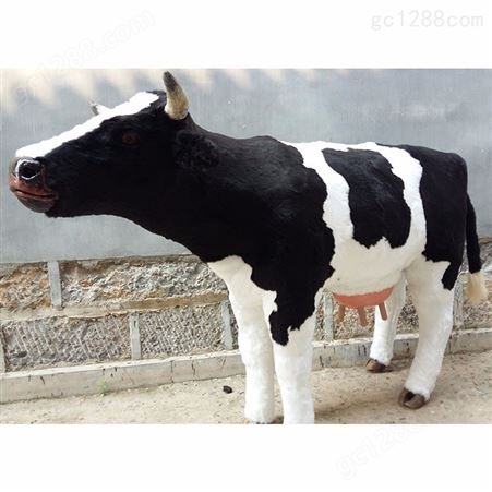 仿真挤奶奶牛价格  利萌工艺品厂家 仿真奶牛动物模型可接受定制模型