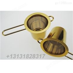 瑞申 不锈钢304金色茶漏滤茶器创意茶叶过滤网茶隔泡茶器茶具配件
