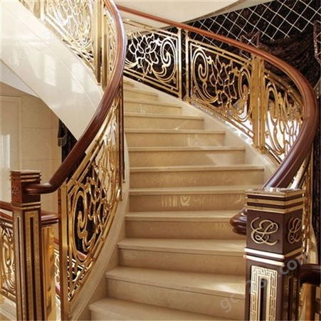 欧式铜雕楼梯 旋转网红设计 款式丰富 支持定制