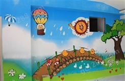 专业画室 儿童房动漫手绘 幻想许愿墙  楼道墙绘 可爱壁画