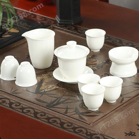茶具品牌高档茶具白瓷茶具茶具礼品德化霞窑