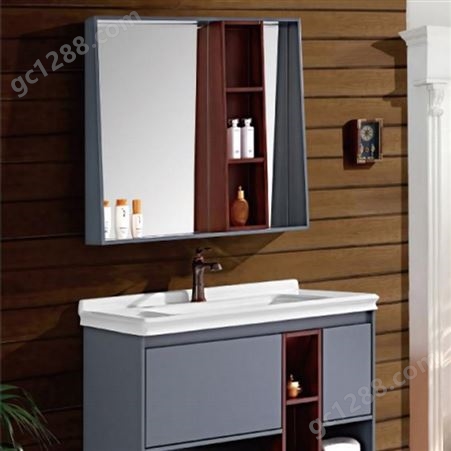实木浴室柜组合北欧简约吊柜浴柜洗手台高低洗漱台卫生间