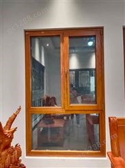宅之韵室内平开铝包木门窗 现代简约铝木复合窗公寓会所定制