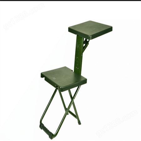 户外吹塑便携写字椅 军绿色多功能折叠椅 多功能折叠椅