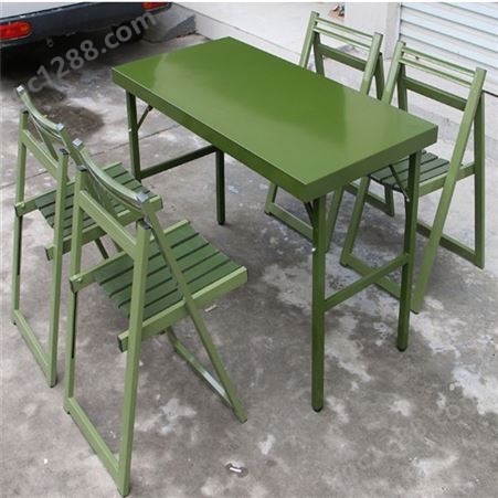 户外演习单人折叠桌 新材料折叠作业桌椅 手提式吹塑折叠桌椅