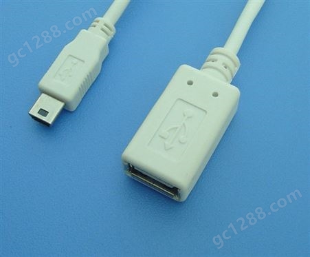 USB2.0 5PB型数据线 A公90度湾连接线 DC线
