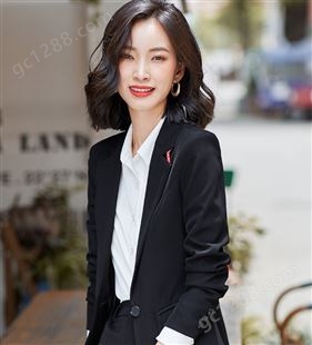 西服定制做 职场女性OL通勤韩版套装 知性简洁