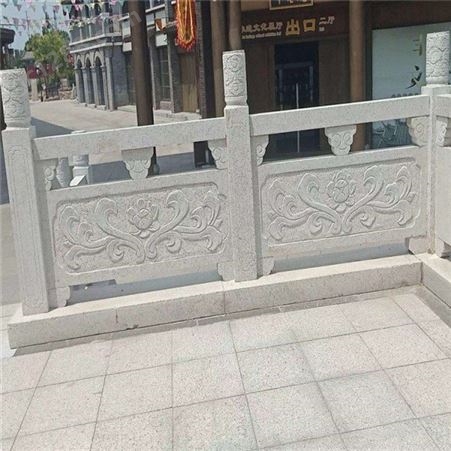悦骐石业 汉白玉浮雕石栏板 雕刻石栏板 原厂批发