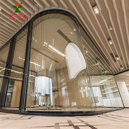 直角钢化玻璃寿司展柜玻璃 热弯弧形曲面玻璃钢异形加工厂家