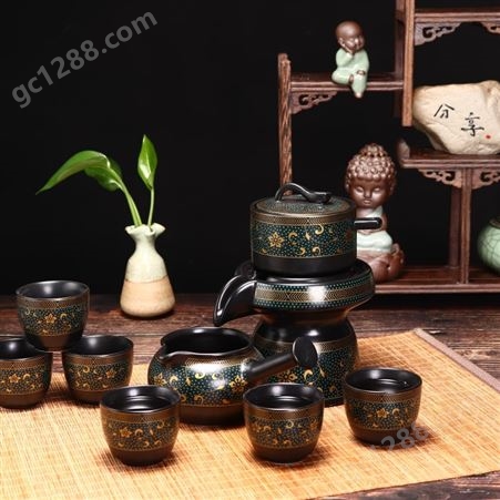 养生陶瓷整套茶具 洗茶泡茶杯 送客户礼品 锦绣 样式好看