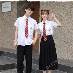 夏季男毕业学生衬衫定做班服初高中校服定制JK白衬衣学院风订做