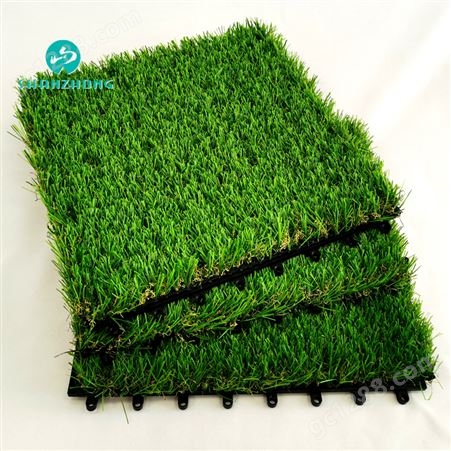 透水拼接人造草坪垫 悬浮式草坪地板 拼插锁扣草坪块