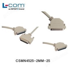 L-COM CSMN4525-2MM-25 优良型模制D-Sub线缆 DB25公头（7.6米）