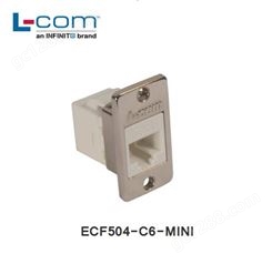 L-COM ECF504-C6-MINI 6类微型RJ45耦合器，非屏蔽RJ45（8×8）