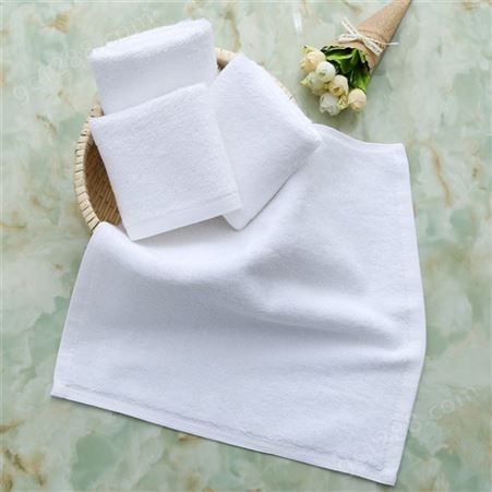 酒店白色吸水毛巾 平织16s 小方巾 上海酒店毛巾 