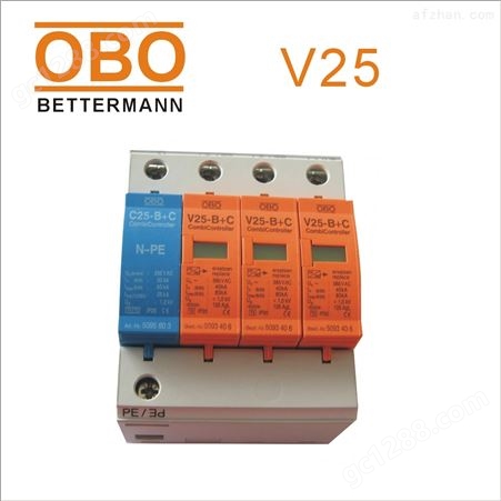 OBO浪涌保护器V25-B/1+NPE/AS单相二线带声光报警电源防雷器